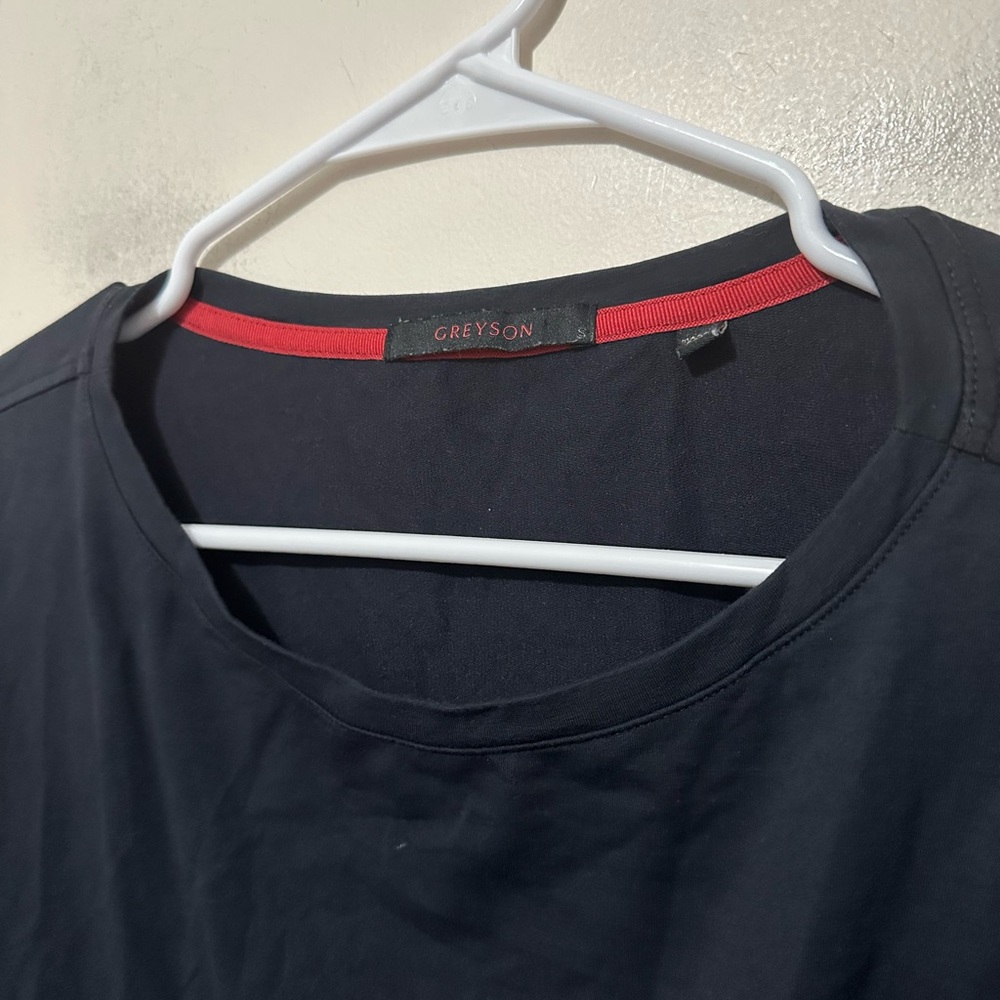 Greyson Women's Navy Long Sleeve Pima Cotton Blend Performance Top Size Small - Picture 7 of 15